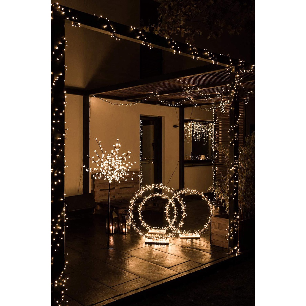 Dây Đèn Led Trang Trí 20m Có Nháy Chớp, Trang Trí Nhà, Sân Vườn, Giáng Sinh