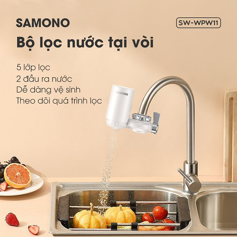 Bộ lọc nước tại vòi SAMONO SW-WPW11 5 lớp lọc cao cấp - Hàng chính hãng