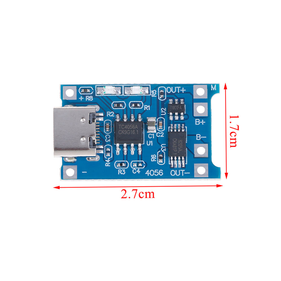 Module Sạc Pin TP4056 1A Micro Type-C - IC Bảo Vệ Quá Dòng - Quá Áp