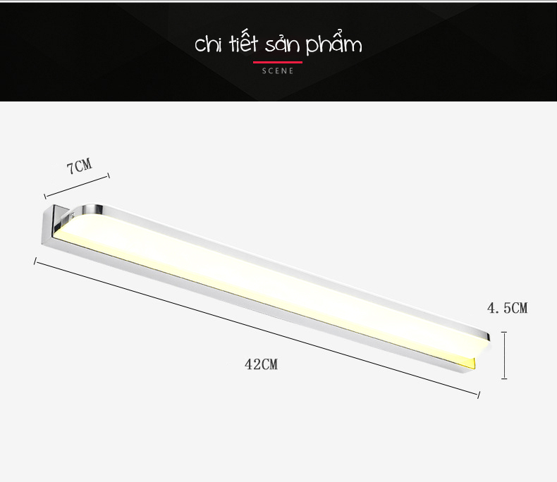 Đèn rọi gương trang trí hiện đại 4T