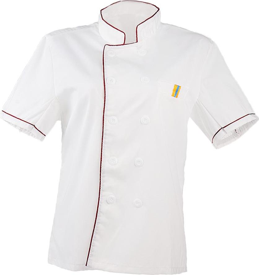 Men Women Chef Uniform Single Breasted Cook Short Sleeve Coat