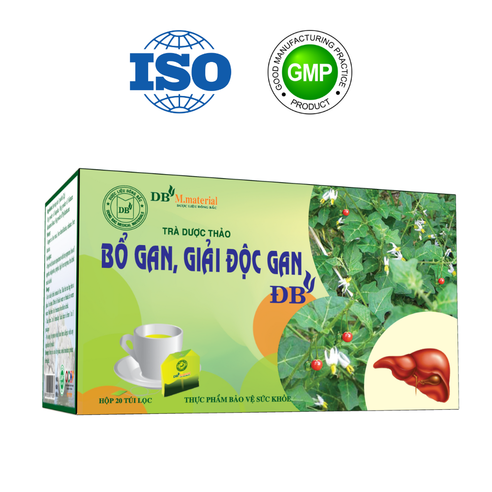 Trà thảo dược Bổ gan, giải độc gan ĐB - Hộp 40g - 20 túi lọc