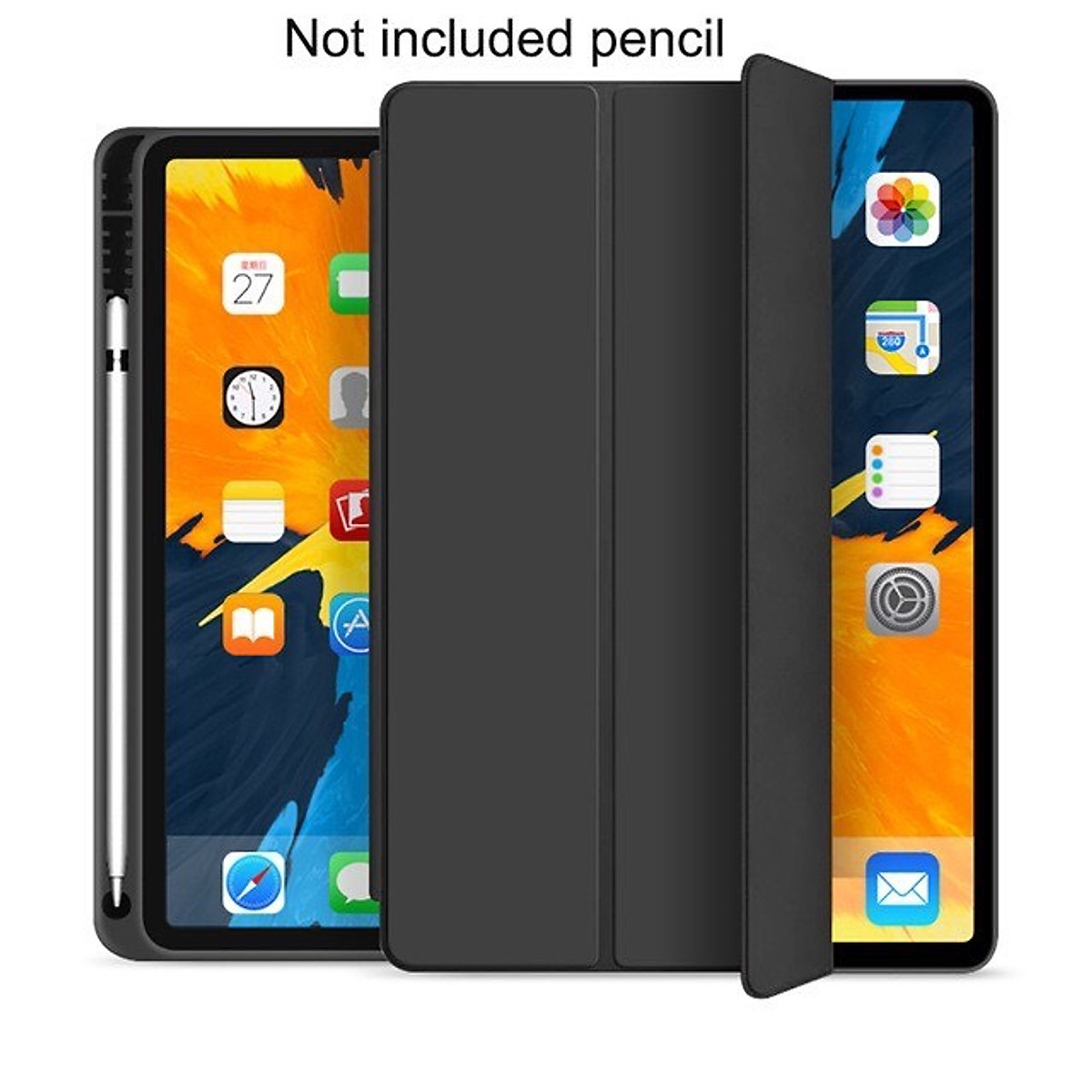 Bao da dành cho ipad gen 9 10.2 2021 khe đựng bút siêu mỏng, siêu mịn chống sốc