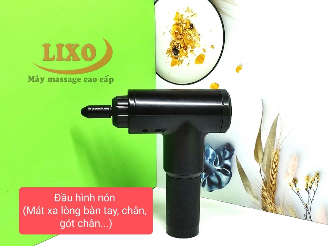 Súng Massage Trị Liệu Toàn Thân - SM 405 - 4 đầu 6 cấp độ giúp cơ thể thư giãn sảng khoái