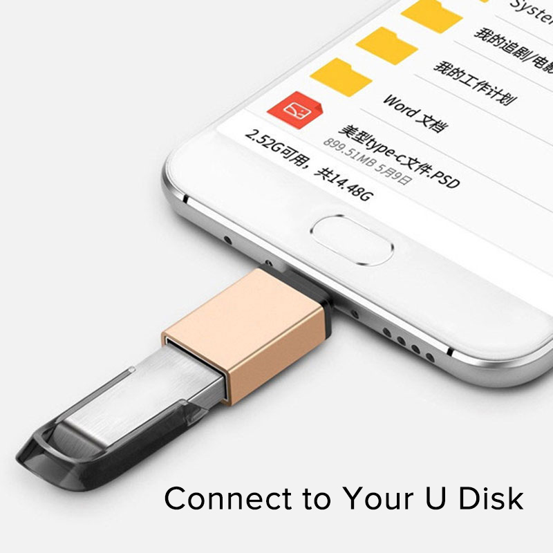 Đầu Chuyển Đổi/ Cổng chuyển/ Hub USB Type C Sang USB 3.0 CV, Tốc Độ Cao, Vỏ Hợp Kim Nhôm, Hỗ Trợ OTG, Truyền Dữ Liệu, Sạc Pin, Nhỏ, Nhẹ, An Toàn, Ổn Định - Hàng Chính Hãng