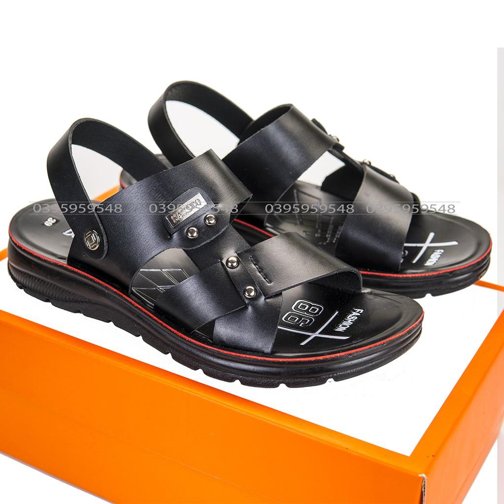 Dép da nam cao cấp chống nước đi mưa