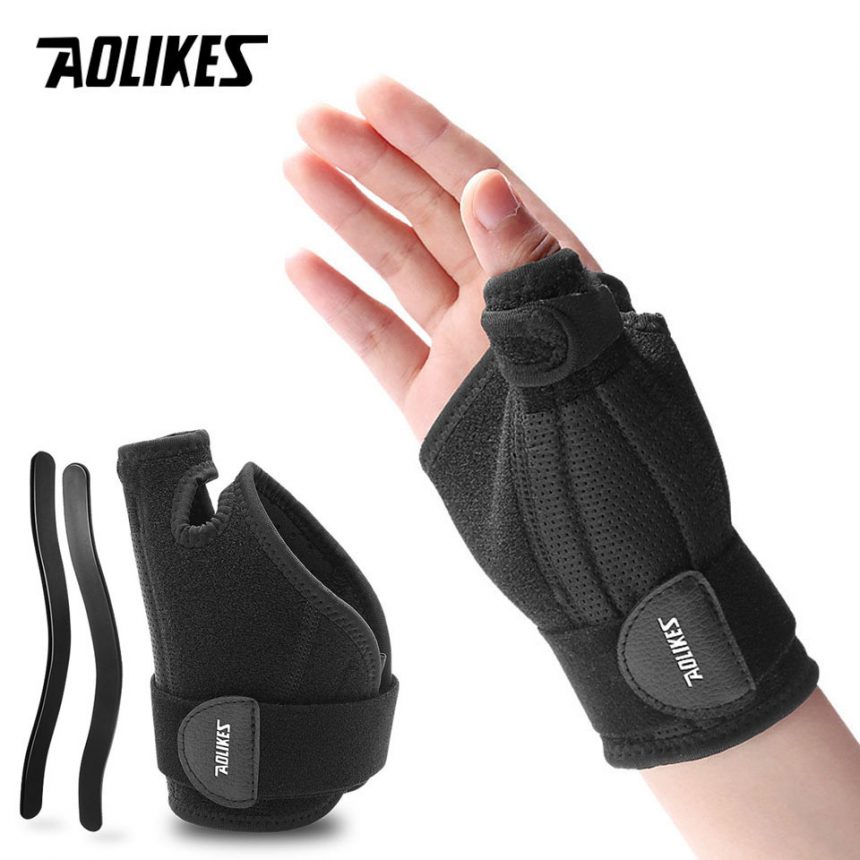 Băng Nẹp Bảo Vệ Ngón Tay Bị Gãy Ngón Tay Cái, Bong Gân, Nẹp Cố định Ngón Cái Thoáng Khí Aolikes AL-1681