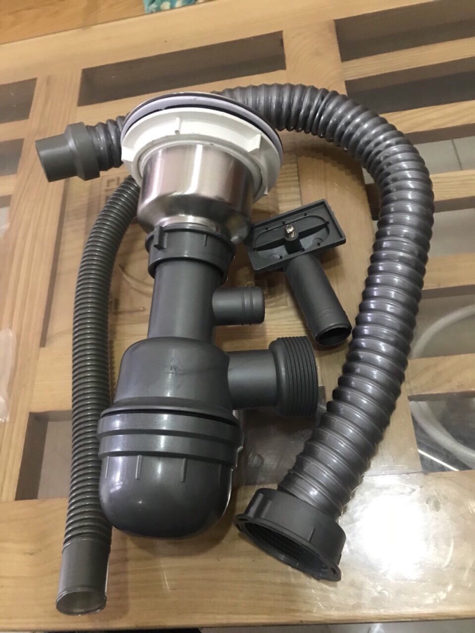 Bộ xả chậu rửa chén inox 304, hàng đẹp giá rẻ.