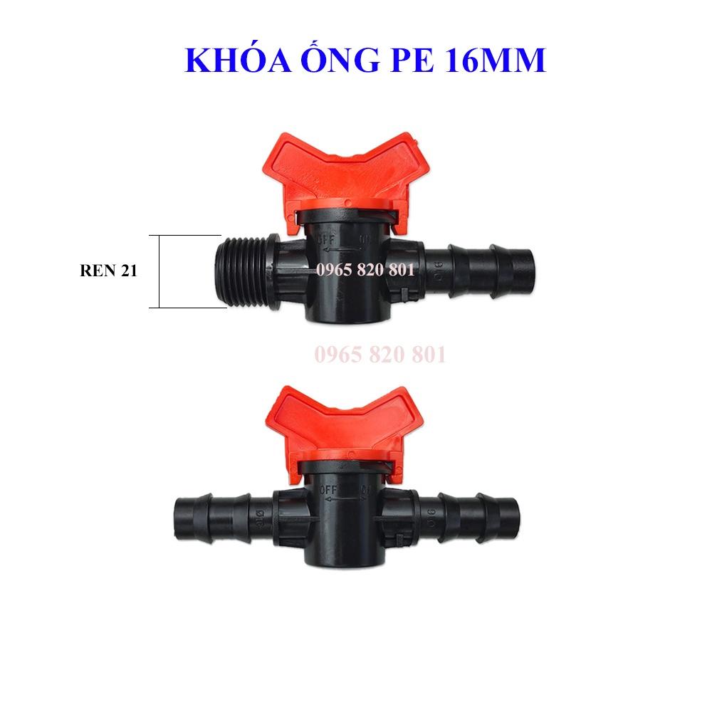 Khóa ống PE16mm các loại
