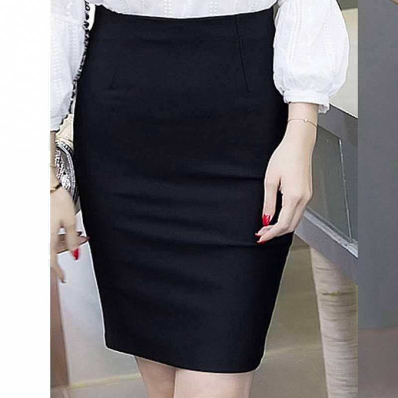 Váy Công Sở YURITA, Váy Bút Chì Ngắn, Chân Váy Văn Phòng Cạp Cao Đen Vintage Ulzzang Hàn Quốc