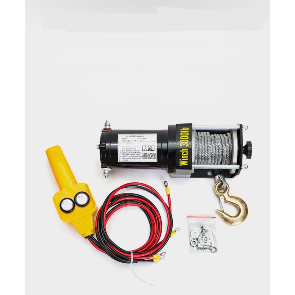Tời Ắc Quy, Cứu Hộ Ô Tô 6000lbs Nguồn 12V-24V