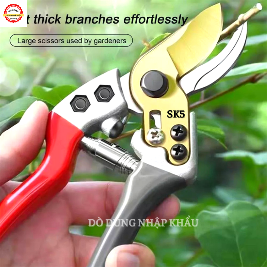 Kéo SK5 chuyên dụng cắt tỉa cành-cán bọc su chống trượt cao cấp. Mẫu mới nhất