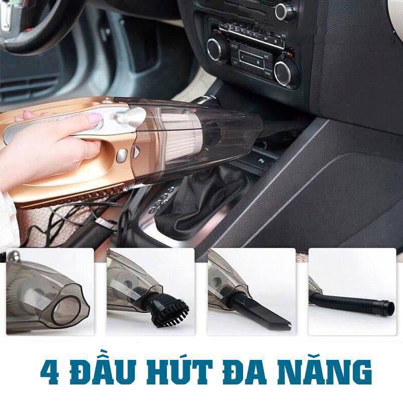 Máy Hút Bụi Ô Tô Cầm Tay Đa Năng 4 In 1 Kiêm Bơm Lốp Công Suất Lớn