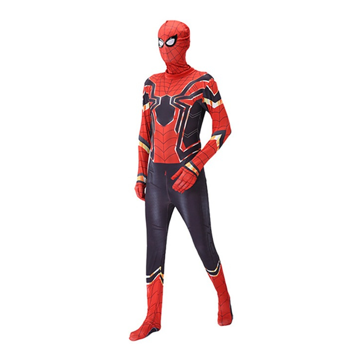 Bộ quần áo liền jumpsuit Người nhện Spiderman cho trẻ em và người lớn hóa trang Halloween
