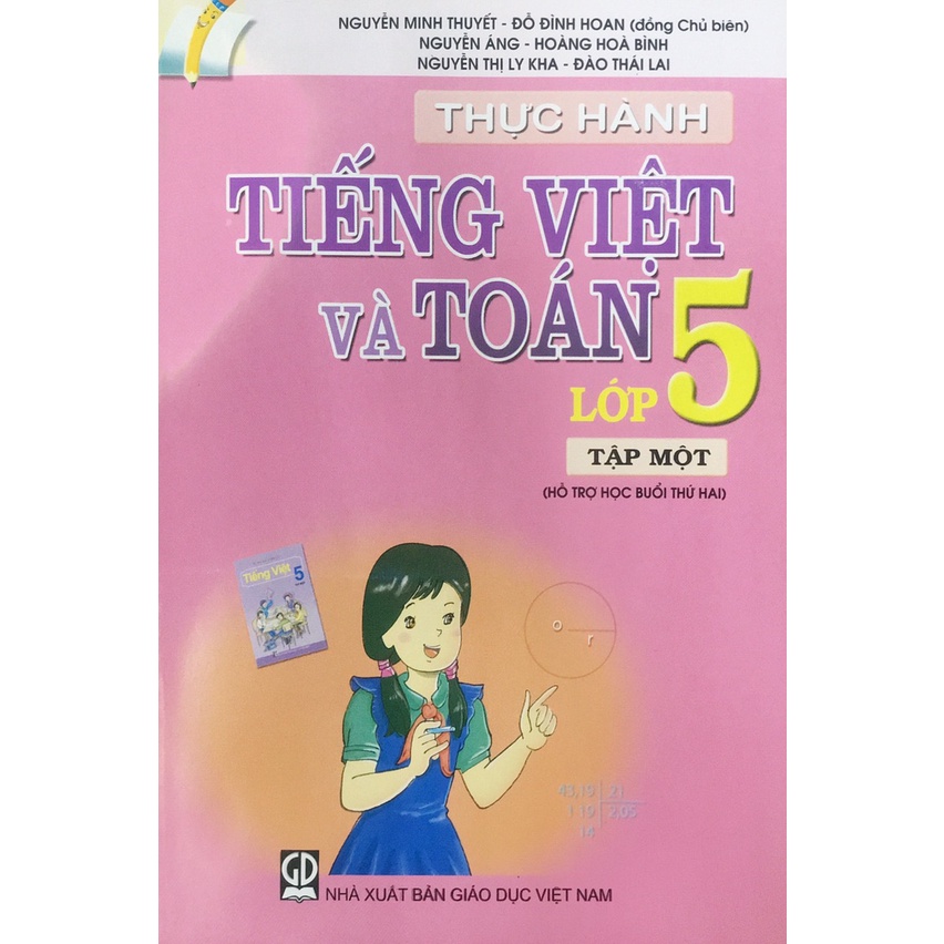 Sách - Thực Hành Tiếng Việt Và Toán Lớp 5 Tập Một và 2 tập giấy kiểm tra 4 ô ly (6 tờ đôi)