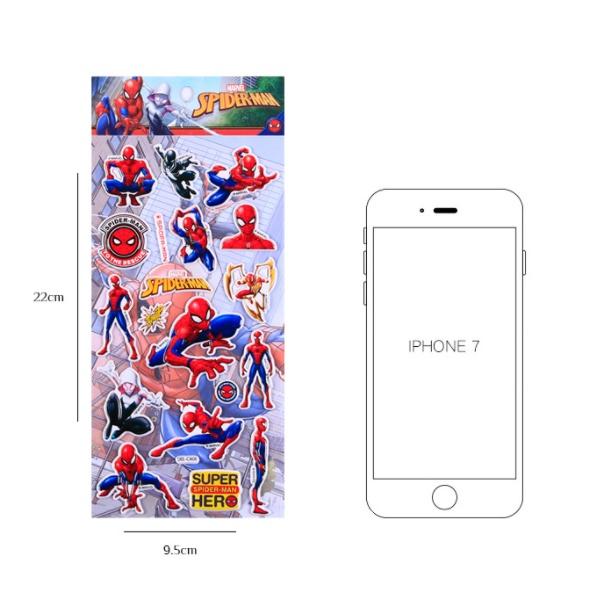 Sticker dán nổi 3D Doreamon, Biệt đội chó cứu hộ, Siêu nhân người nhện Spider man, Khủng long
