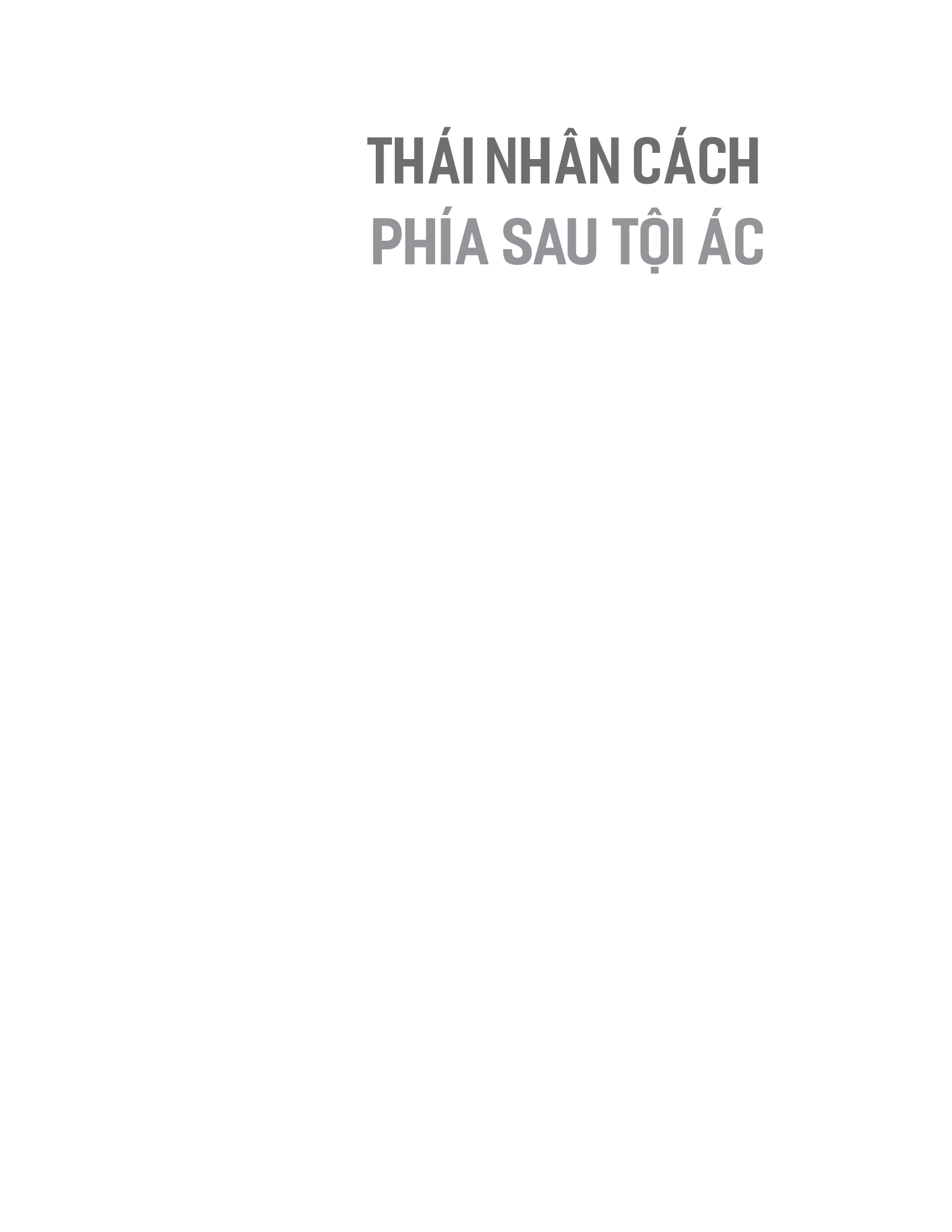 Sách - Thái Nhân Cách Phía Sau Tội Ác - 1980Books