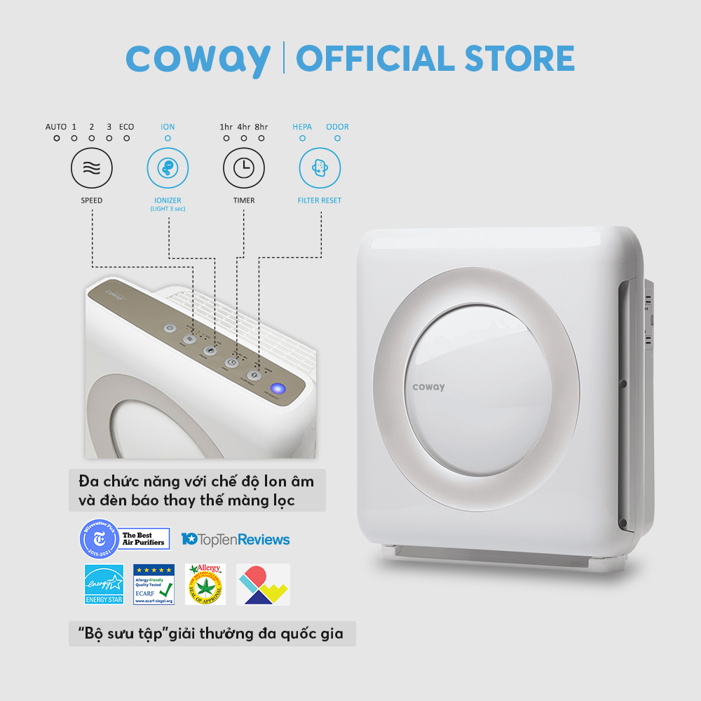 Máy lọc không khí Coway Mighty AP-1512HH - Hàng chính hãng