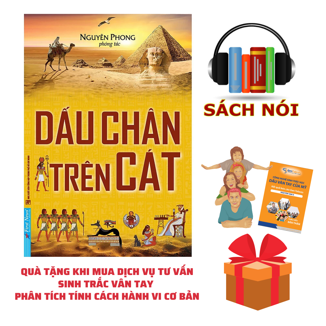 Hình ảnh Quà Tặng Sách Nói: Dấu Chân Trên Cát – Kèm Dịch Vụ Sinh Trắc Vân Tay – Phân Tích Tính Cách Hành Vi Cơ Bản 