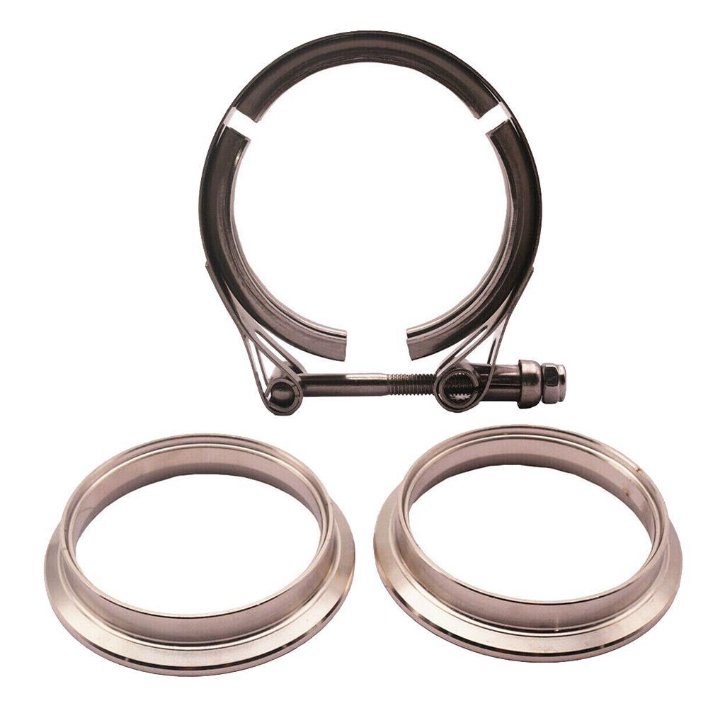 3.5 inch Stainless Steel Exhaust V Band Clamp Flange Kit Flange