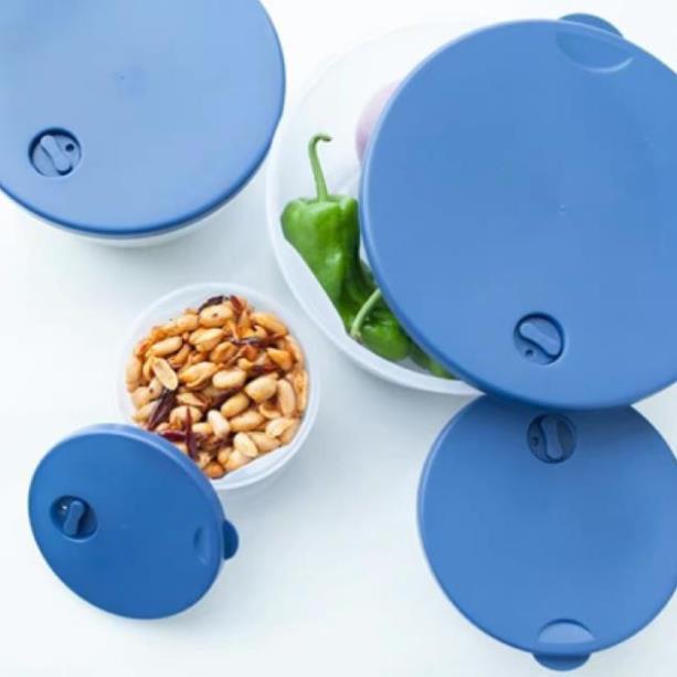 Bộ 3 bát nhựa để lò vi sóng đựng thức ăn trong tủ lạnh đa năng cao cấp