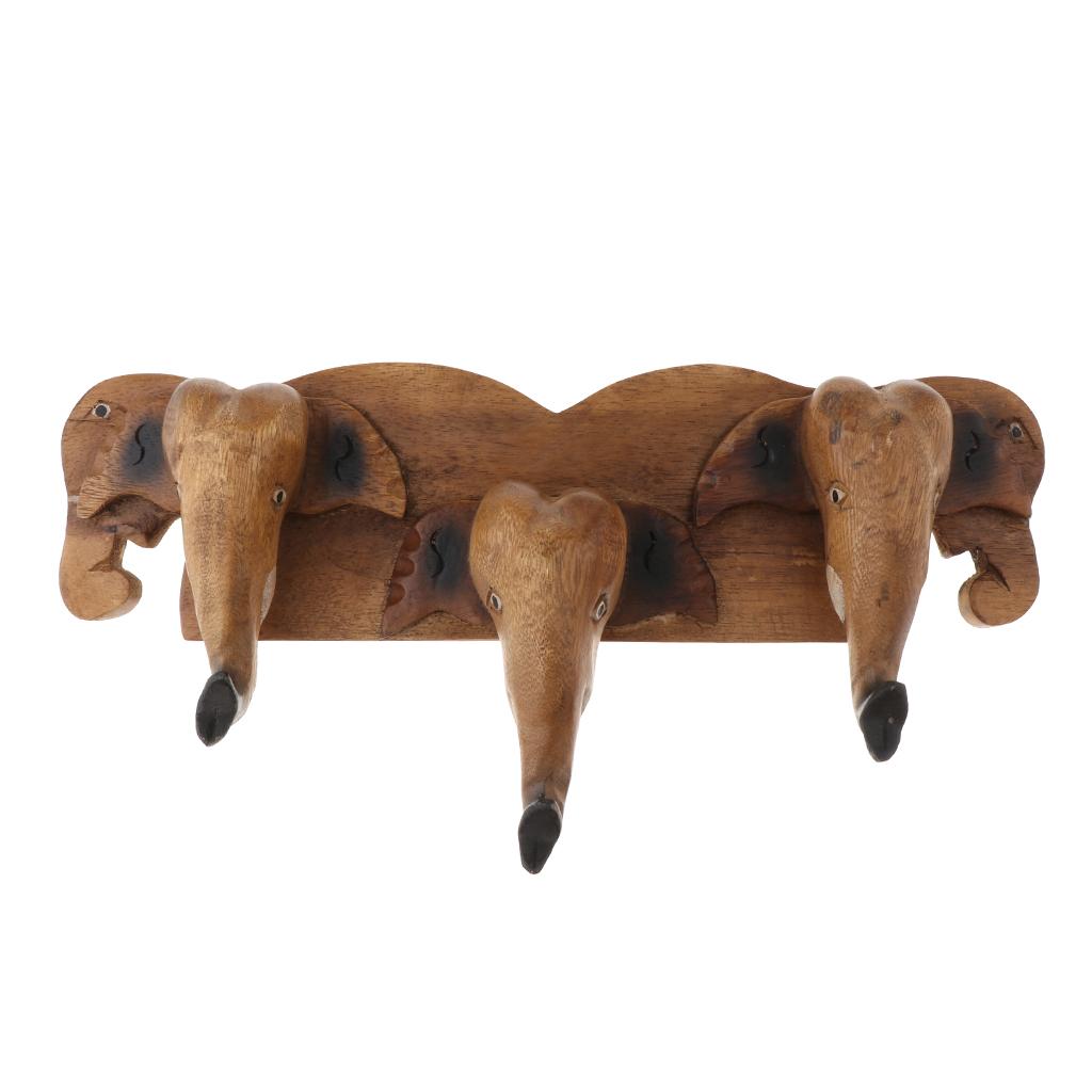 Elephant Head Decorative Coat Hook, Wall Mounted Animal Head Shape Key Rings/Hat/Coat/Pendant Hanger