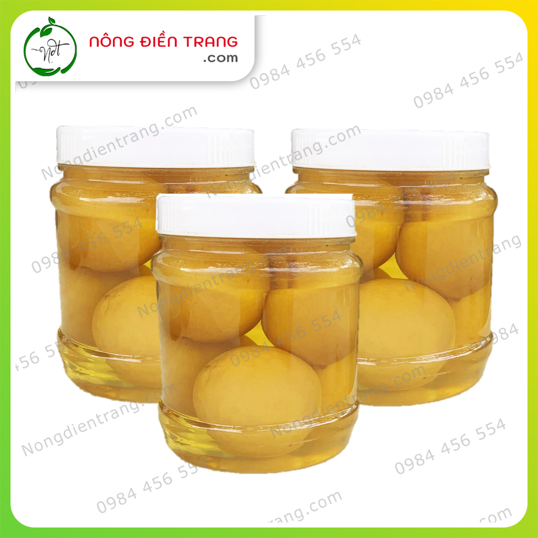 Combo 3 Lọ Chanh Muối Bến Tre 400g - Chanh muối có mật, nhà làm, nguyên chất 100%, cam kết đảm bảo không hóa chất VTNN Nông Điền Trang