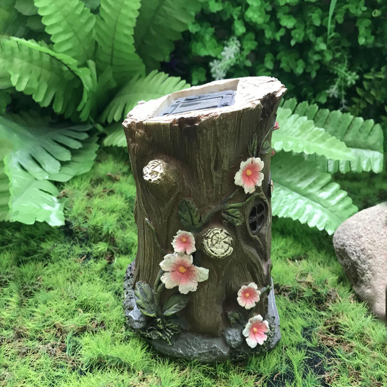 Resin WELCOME Tree Statue, Decoration, Rustic Indoor Outdoor Beach Yard, Room Home Decor, Yard Garden Desktop