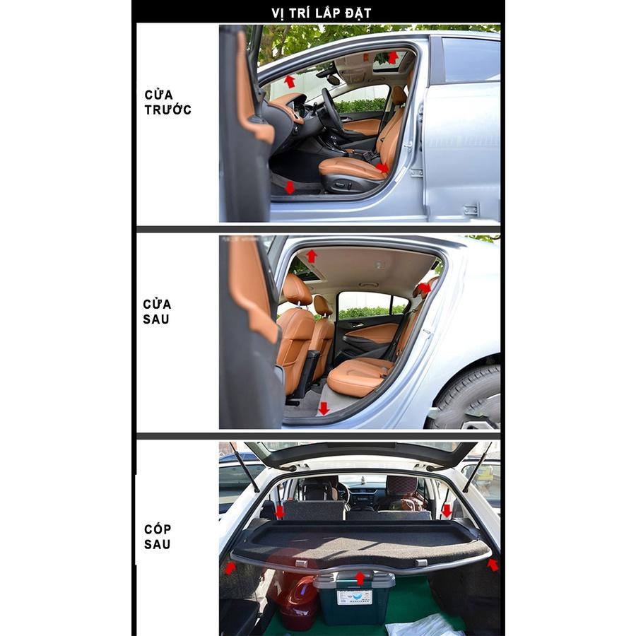 Gioăng cao su cửa oto, gioăng nguyên bản theo xe lõi thép bán theo mét trendycar cao cấp loại 1 lỗ cho xe Sedan