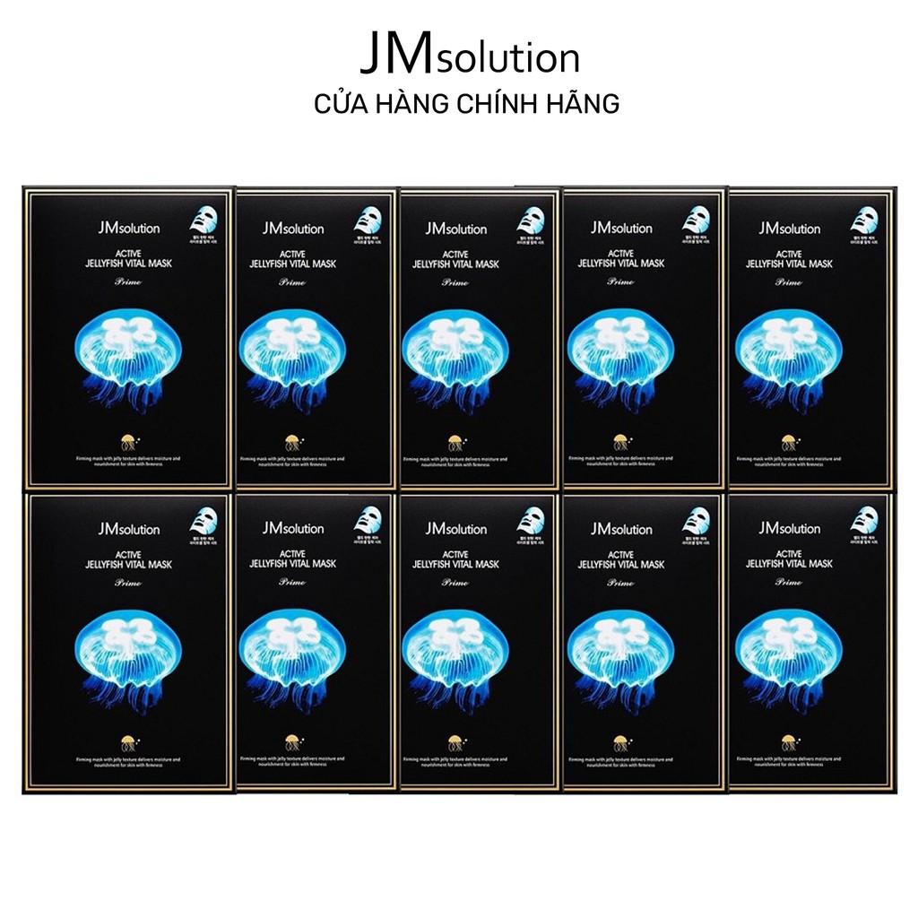 Combo 10 Mặt Nạ Sứa Biển JMSolution Active Jellyfish Vital Mask Thanh Lọc, Giải Độc Da 33ml x10