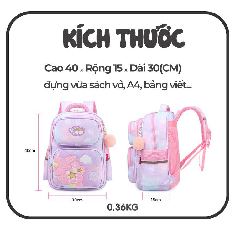 Balo học sinh tiểu học cho bé trai gái đi học cấp 1 màu galaxy dễ thương vải cao cấp chống nước 3118