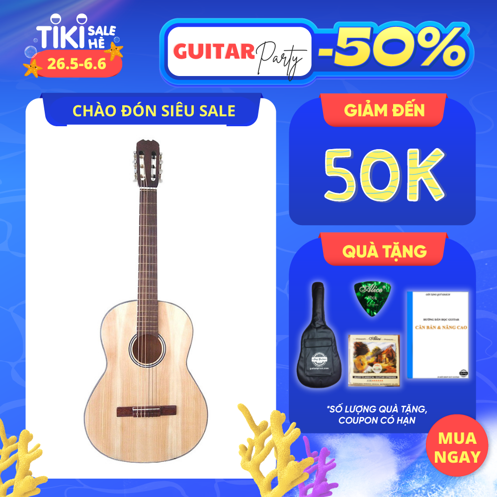 Đàn guitar classic DVE70C gỗ laminate âm thanh tốt trong tầm giá dành cho bạn mới tập Duy Guitar tặng 4 phụ kiện