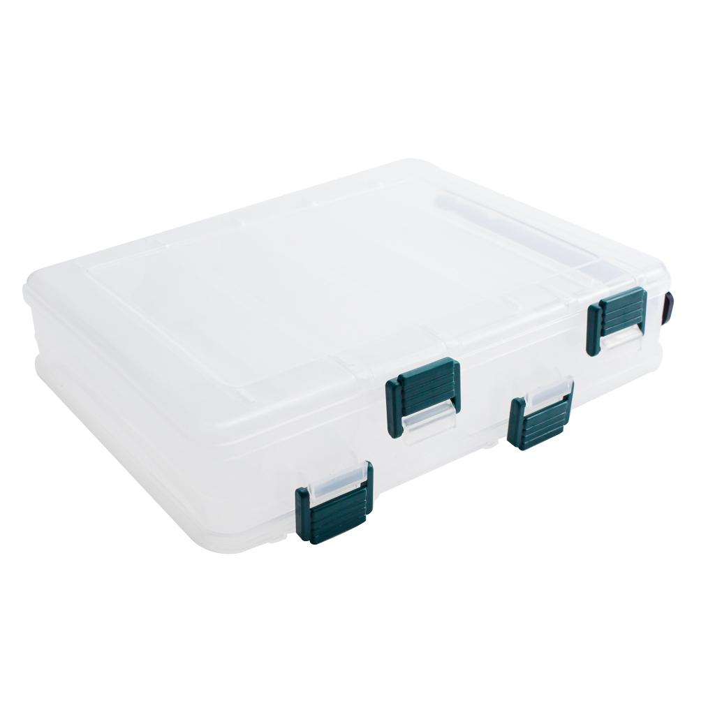 Fishing Tackle Box Double-sided Durable Fishing Tools Case with Dividers