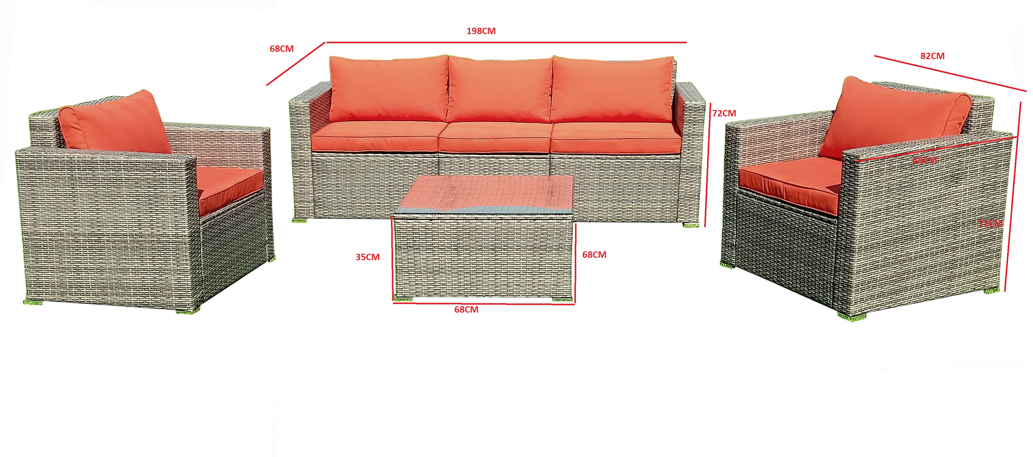 WEGO Sofa 5 chỗ ngồi/ Sofa sân vườn/ Sofa hồ bơi/ Sofa sang trọng // Sofa 5-seater/ Garden furniture set/ Pool set