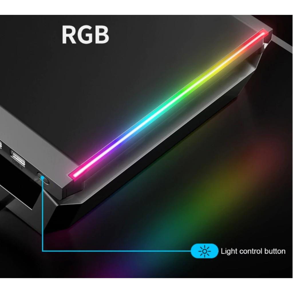 Bàn Kê Màn Hình Studio RGB Core Obsidian Black  - Bàn kê máy tính LED