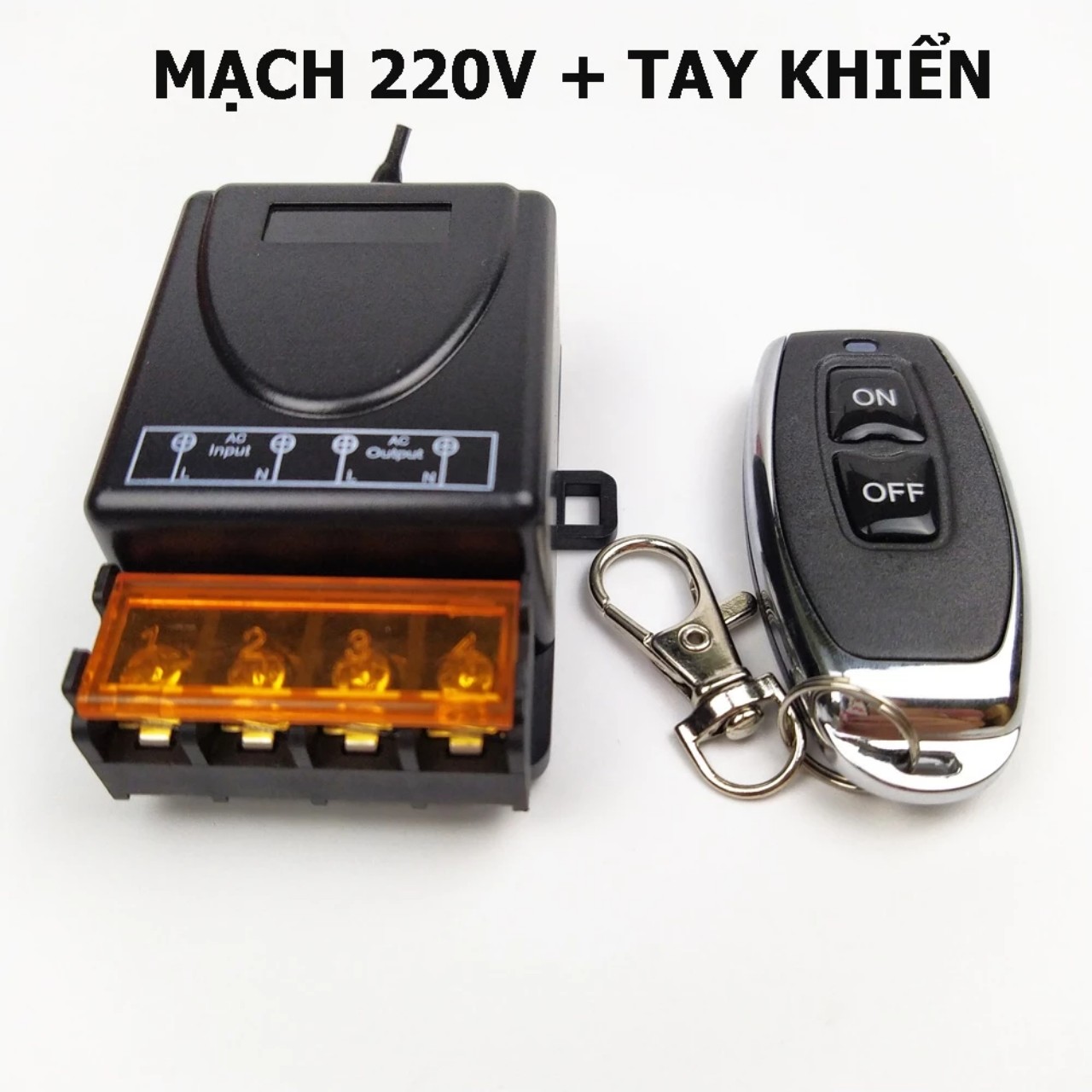 Công Tắc Điều Khiển Từ Xa 220V - 100M 30A: Công Suất Lớn, Xuyên Tường, Nút Học Lệnh - Hàng Loại 1