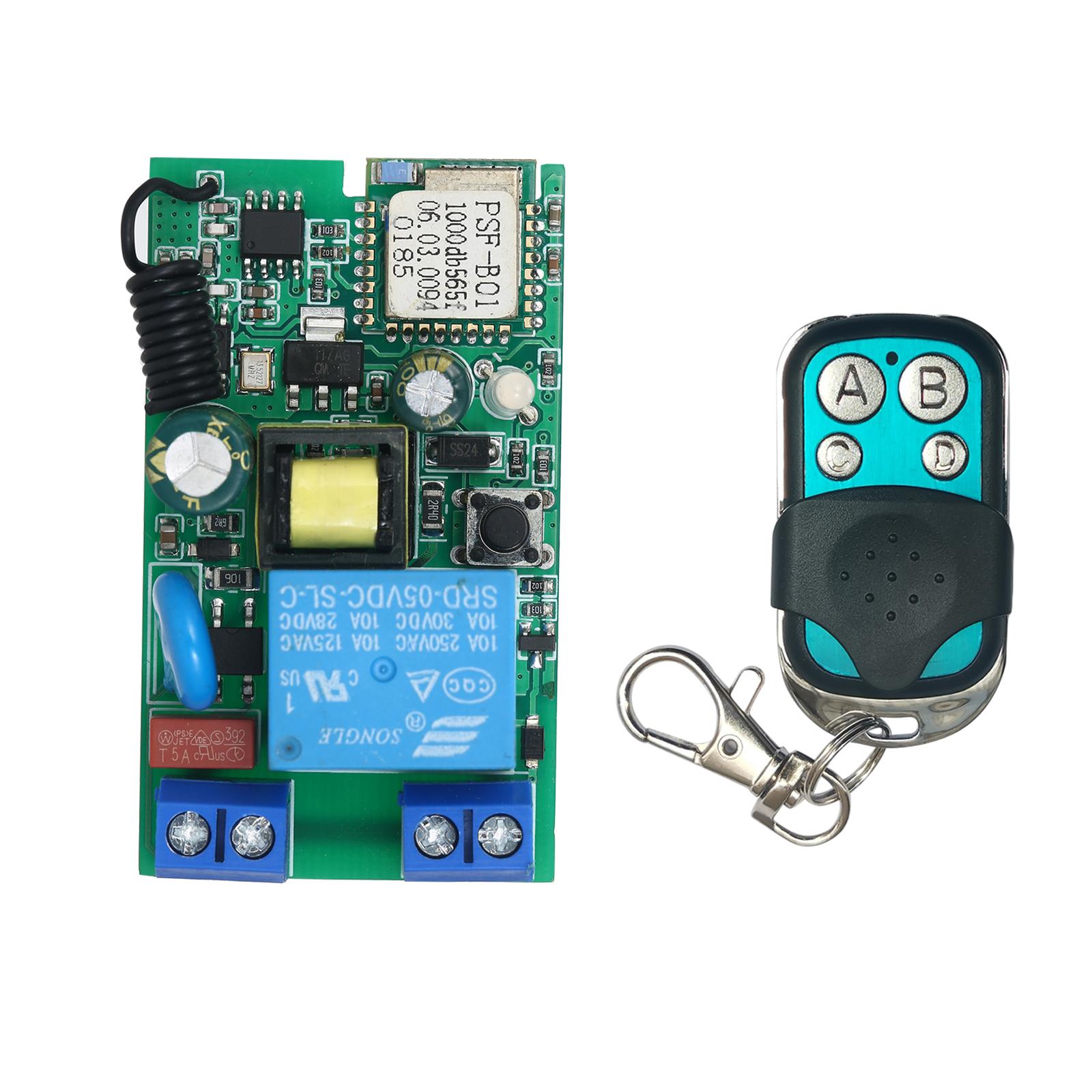 EWeLink DC5V / AC85-250V Wifi Switch RF 433MHz Wireless Relay Module Smart Home Automation Modules Phone APP Remote Control Timer Switch Compatible with Amazon Alexa Google Home Voice Control for Access Control System Garage Door Inching/Self-Locking