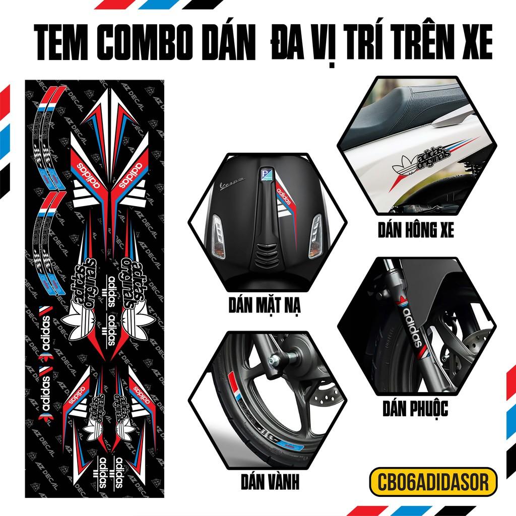 Tem Xe Adidas Originals Dán Cho Mọi Dòng Xe | CB06ADIDASOR | Decal Trang Trí Xe Máy, Xe Điện Chống Nước, Dễ Dán