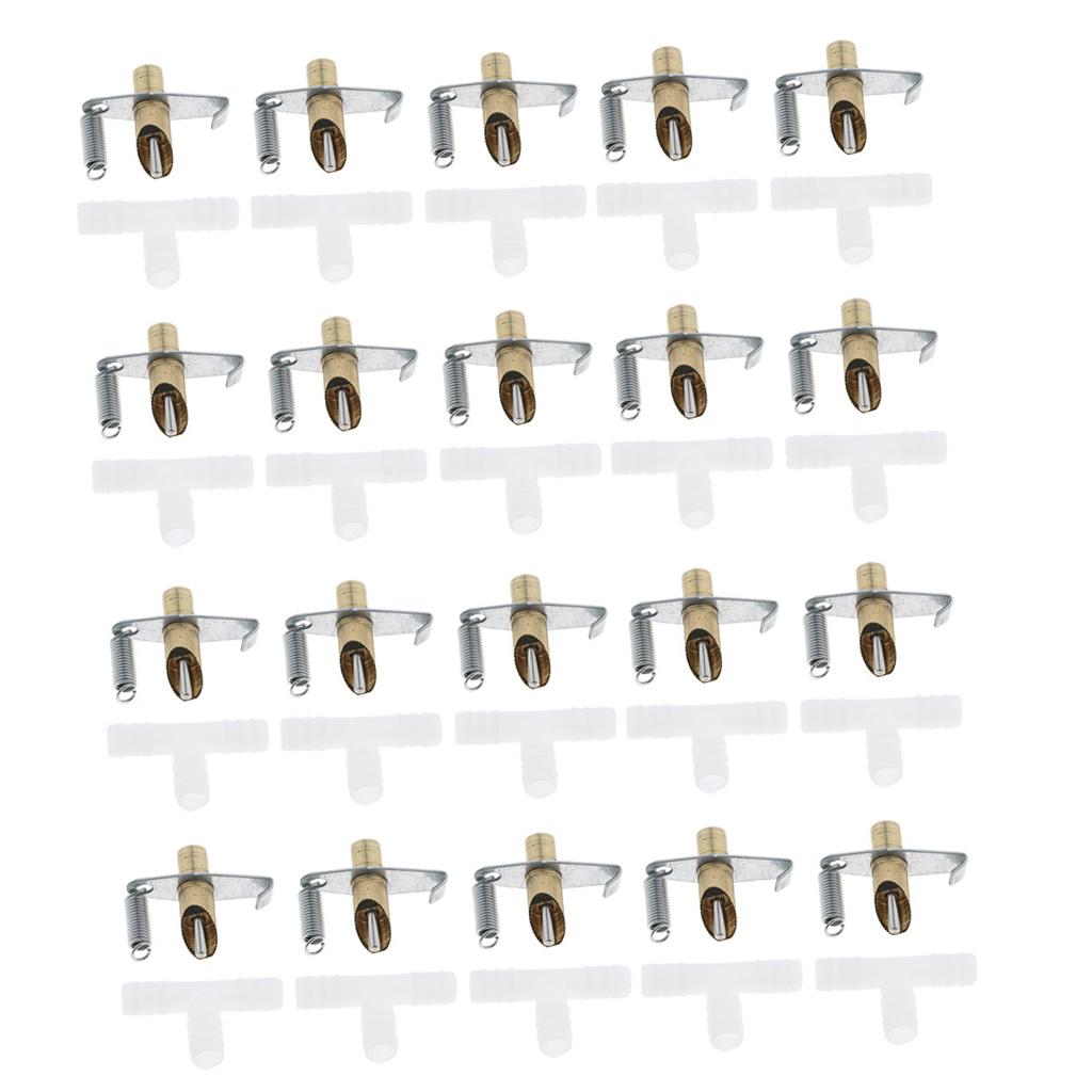 20 Bộ Máy Tưới Nước Thỏ Tự động Máy Uống Nước Bunny Núm Vú Bằng đồng 3x3,7cm