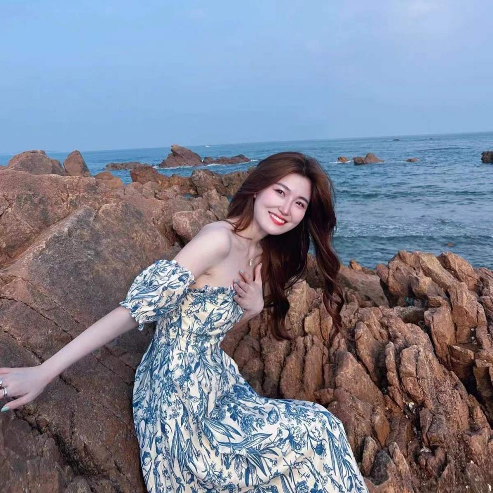 Đầm hoa trễ vai cao cấp - V05