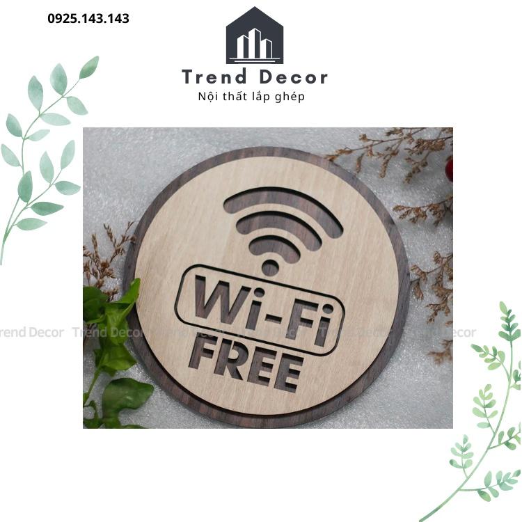 Bảng Gỗ Vintage Ghi Thông Tin Wifi Decor Trang Trí Quán Cà Phê Cửa Hàng