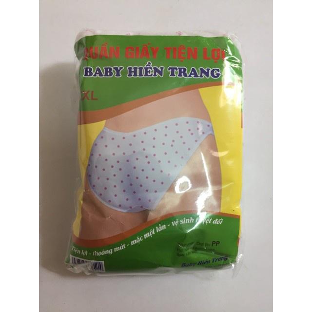 Sét 6 quần lót giấy BABY hiền trang XANH