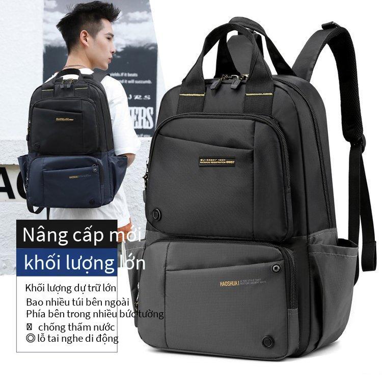 Ba lô nam phong cách mới nhất túi máy tính dung lượng lớn 17 inch ba lô đi làm công sở phiên bản Hàn Quốc túi du lịch chống nước đa năng cho nam