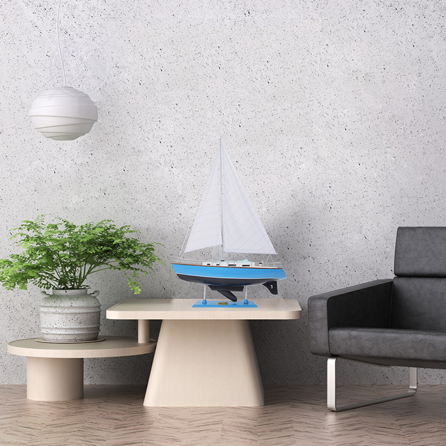 Mô Hình Thuyền Buồm Bristol 35.5 Bằng Gỗ Dùng Để Trưng Bày Trang Trí Dài 74 Cm
