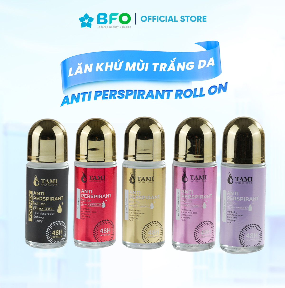 Lăn khử mùi trắng da Anti Perspirant Roll On 50ml Tami Natural