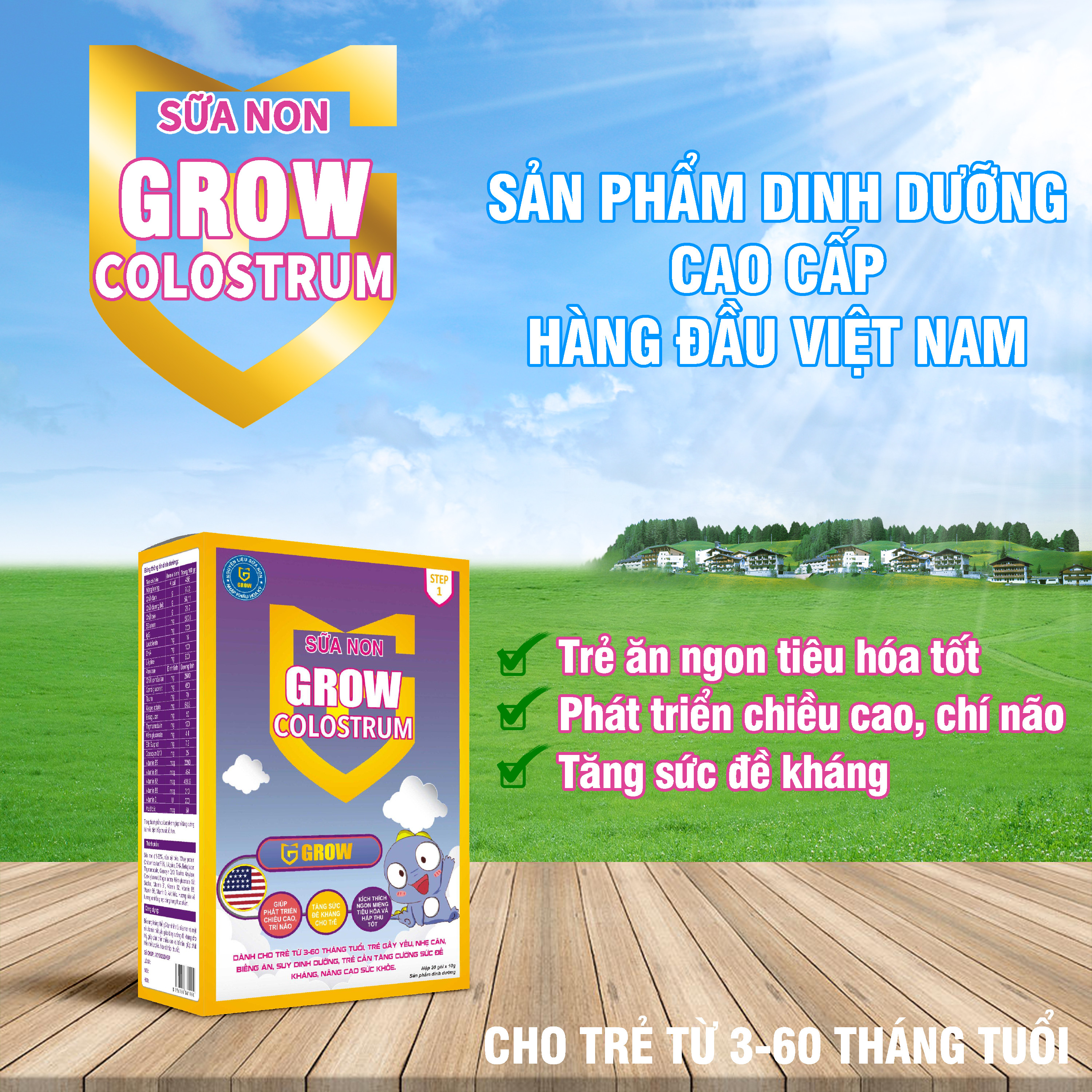 Sữa non Grow Colostrum Step 1