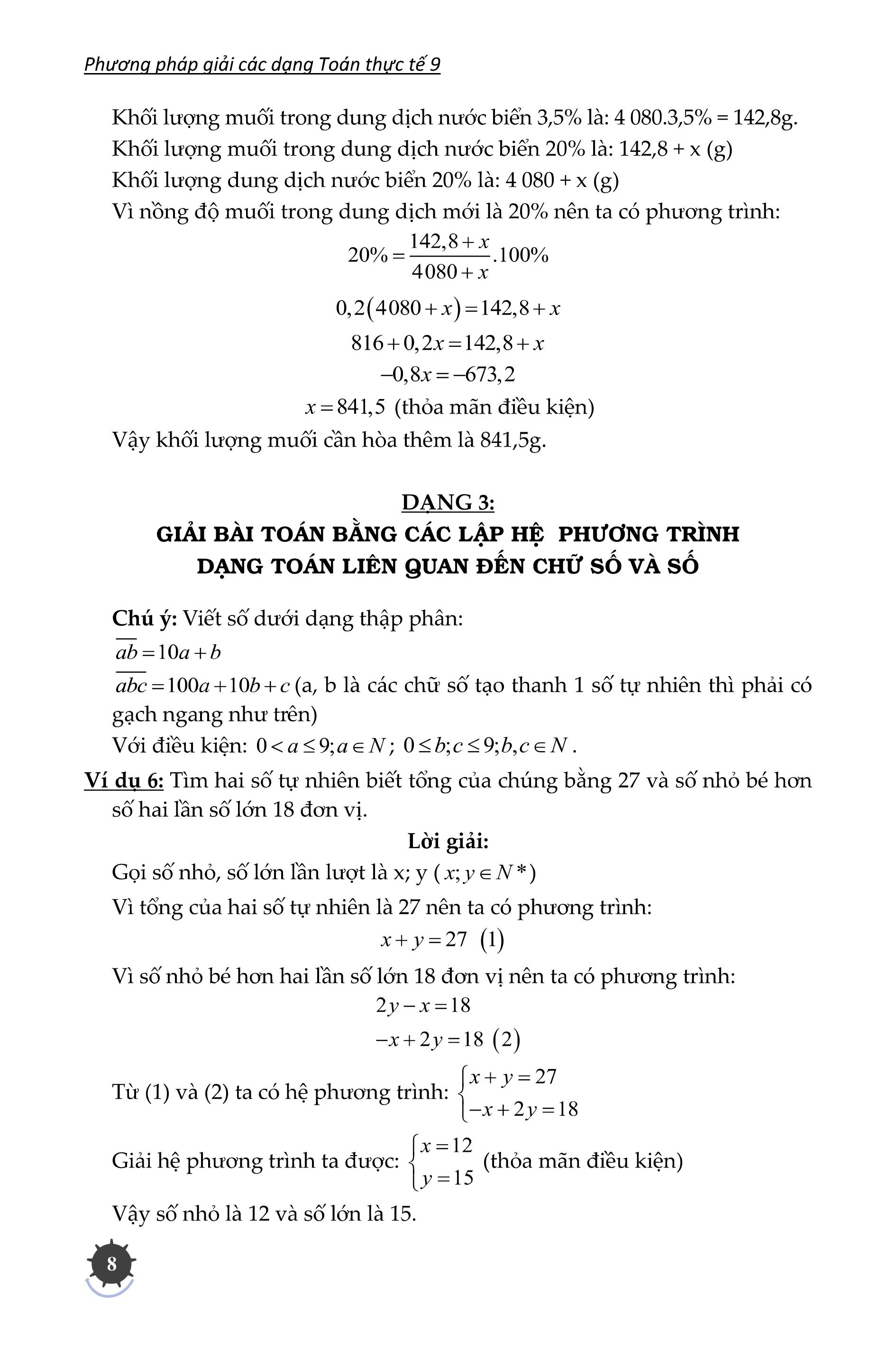 Sách - Phương Pháp Giải Các Dạng Toán Thực Tế 9 (Tài Liệu Dùng Chung Cho Các Bộ Sách)