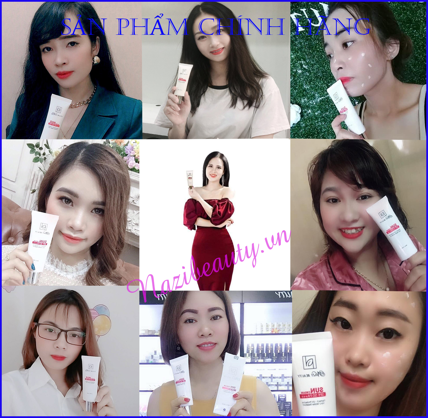 Kem chống nắng dưỡng da dưỡng trắng Nari Thay make bảo vệ làn da các tia cực tím UVA UVB Sở hữu chỉ số SPF 50 ++