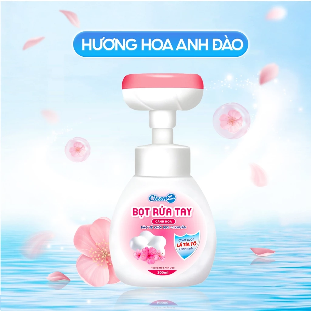Nước rửa tay dạng bọt CleanZ làm sạch, diệt khuẩn, dưỡng ẩm cho da tay