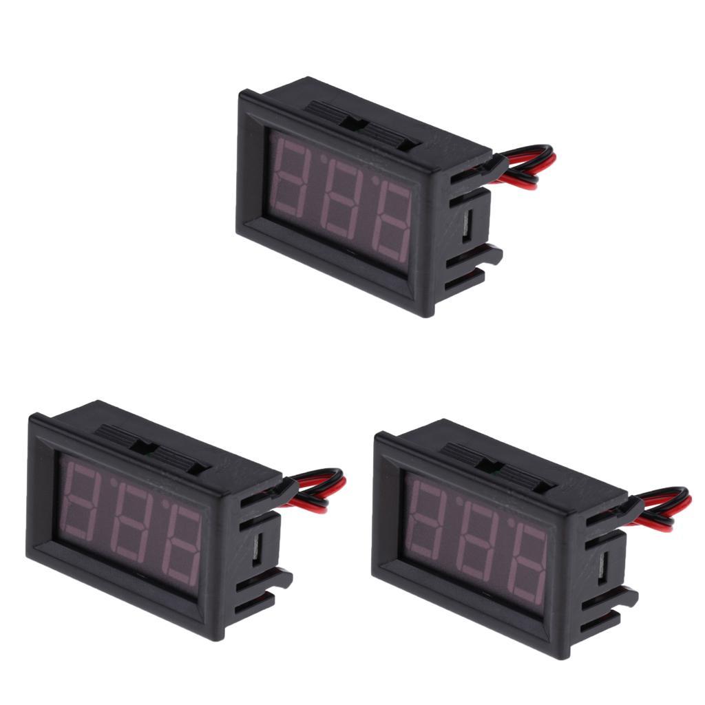3Pcs DC 4.5V To 30V Voltage Meter LED Digital Panel Display Volt Voltmeter